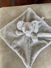 Koala Baby Thick Plush Gray Elephant Security Blanket Rattle Lovey EXCELLENT 