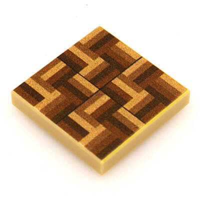 Parquet Flooring - B3 Customs Printed 2x2 Tile made using LEGO parts