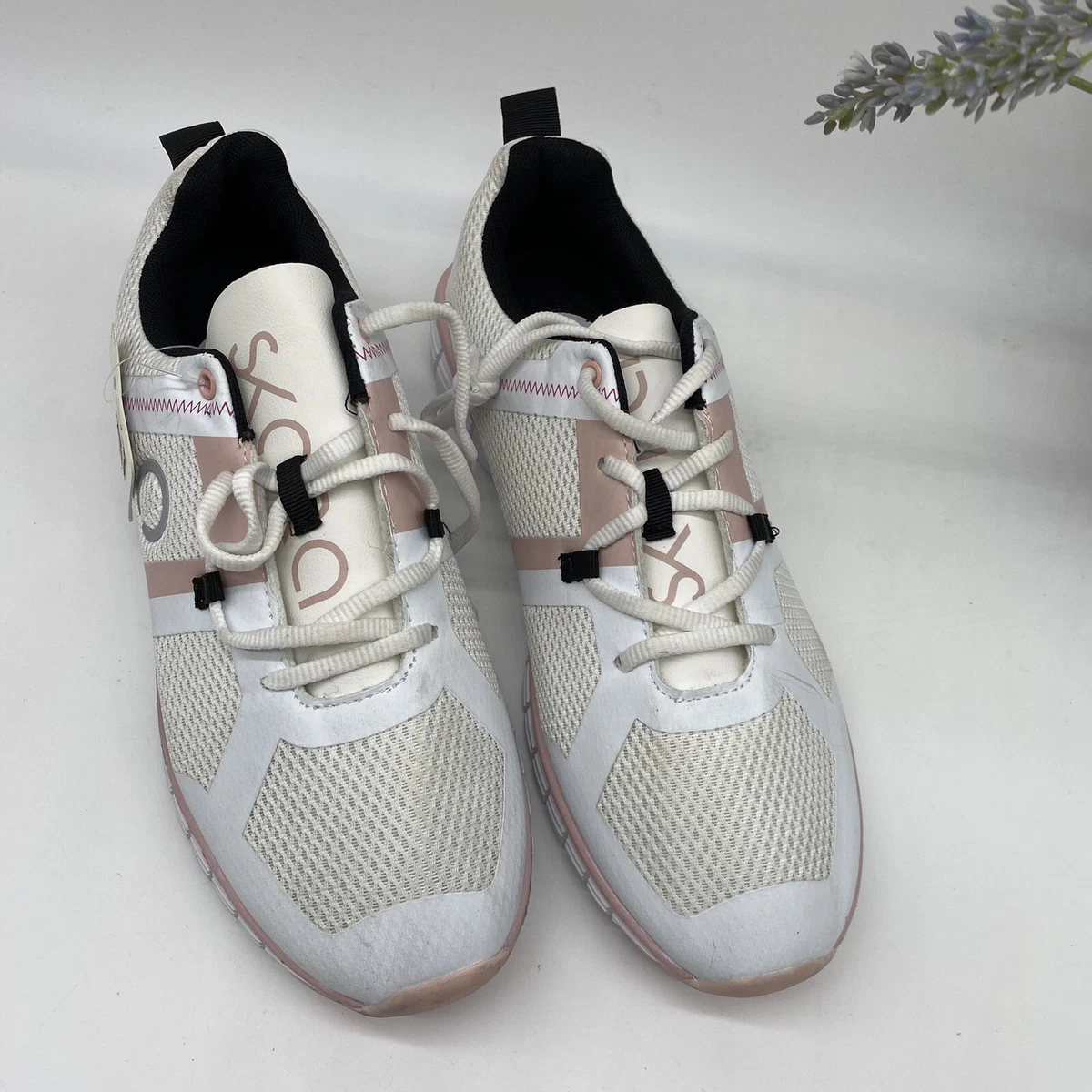 Skora Women s White and Pink Running Sneakers Size 10 style 038889 NEW
