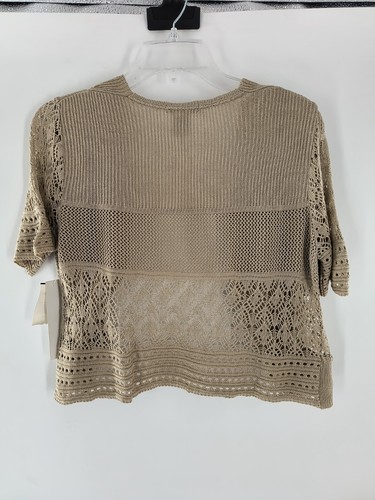 Fred Meyer Isela Sweater Women's Size Medium Sandy Beige Sweater Bolero 041 - Picture 4 of 4