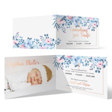 EInladungskarten Taufe Taufkarten individuell Foto Klappkarte - Gottesliebe
