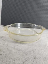 VTG Fire King #450 Clear Glass Cake Pie Casserole Baking & Serving Dish Round 8"