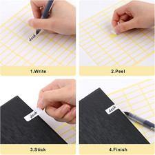 Matte White Labels Stickers Small Blank Removable Sticky Price Tags 1260 Pcs