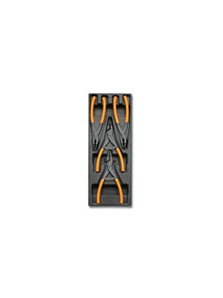 (TG. T145) BETA T145 Termoformato Rigido Con assortimento di 4 Pinze per Anelli 