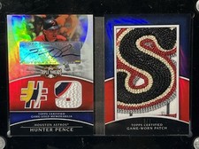 2010 Topps Triple Threads Hunter Pence Game Used Letter/Logo Patch Auto 3/3 SSP