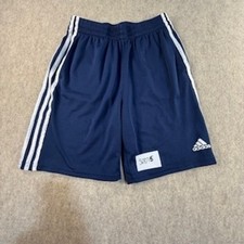 Adidas Boys Navy Blue Three Stripe Athletic Shorts XL 18-20 Recycled Polyester