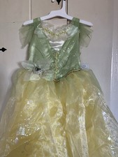 Disney Princess Deluxe Child Dress Tiana Costume Size XS 3T-4T Yellow/Green