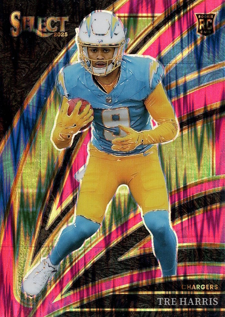 2025 Panini Select #201 Club Level Tre Harris Pink Shock Prizm (RC)
