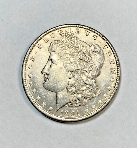 1891 Morgan Silver Dollar AU++ Better Date