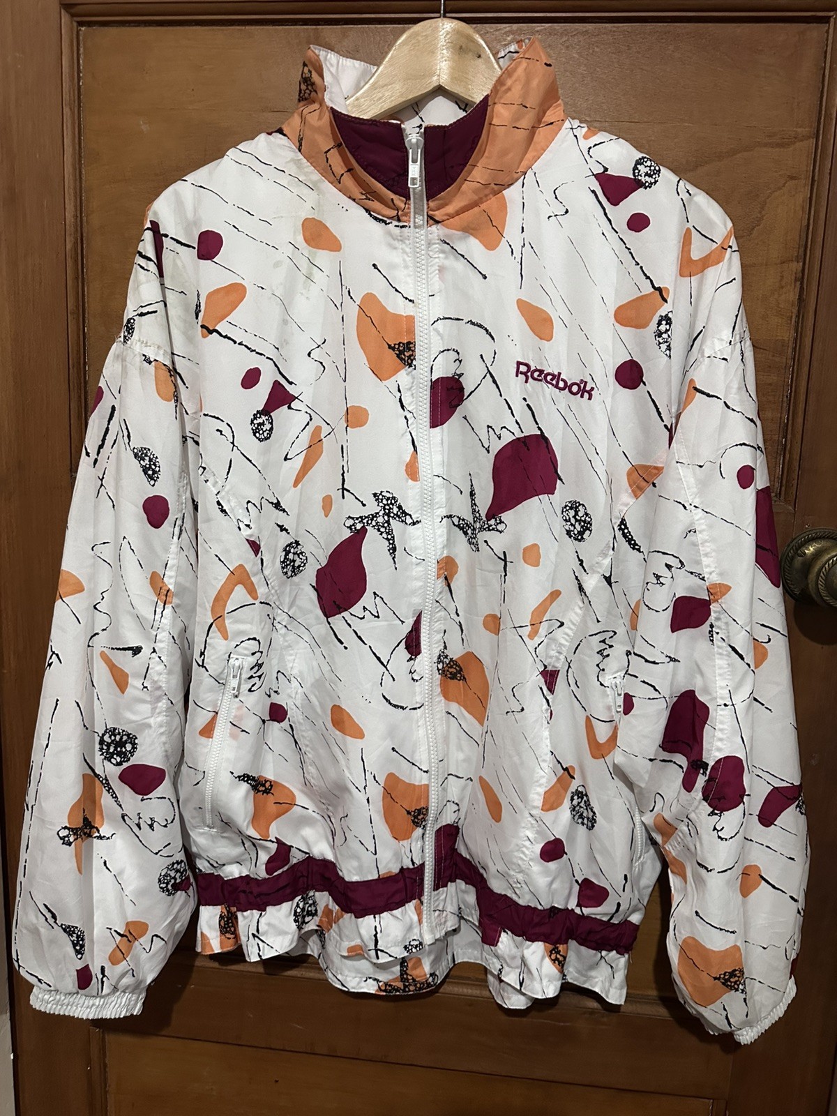 Vintage 90'S Reebok track lined jacket size L/XL - rare