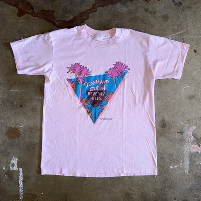 80s VINTAGE DOWN AND OUT IN BEVERLY HILLS MOVIE PROMO T-SHIRT SZ M