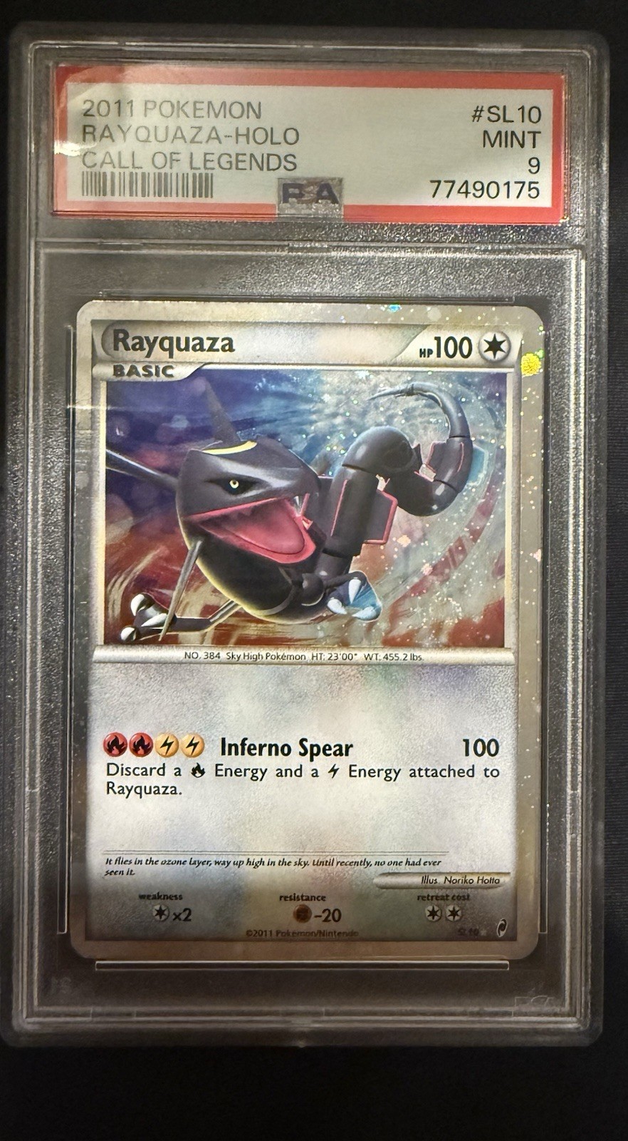 2011 Pokemon Call of Legends #SL10 Rayquaza Holo PSA 9