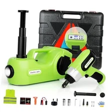 Electric Car Jack Kit 5Ton 12V Car Jack Hydraulic Jack+Wrench+Air Pump+LCD