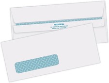 Park 10 Left Window Security Tinted Envelopes with a Self Seal Closure for Stan