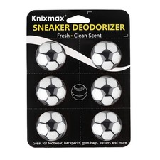Knixmax Shoe Deodorizer Balls 1 Ounce Pack of 6 , Soccer: Fresh Linen