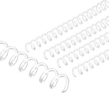 8mm 5/16" Spiral Binding Coils, 20 Pcs Spirals 40 Sheet Capacity, Transparent
