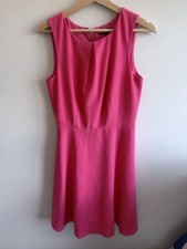 Warehouse Hot Pink Formal Dress Size 12 Work dress Sleeveless Fit And Flare