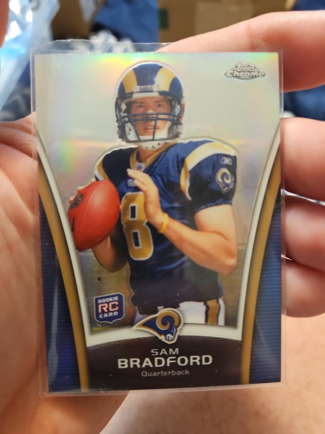 2010 TOPPS CHROME SAM BRADFORD REFRACTOR ROOKIE CARD RAMS RC