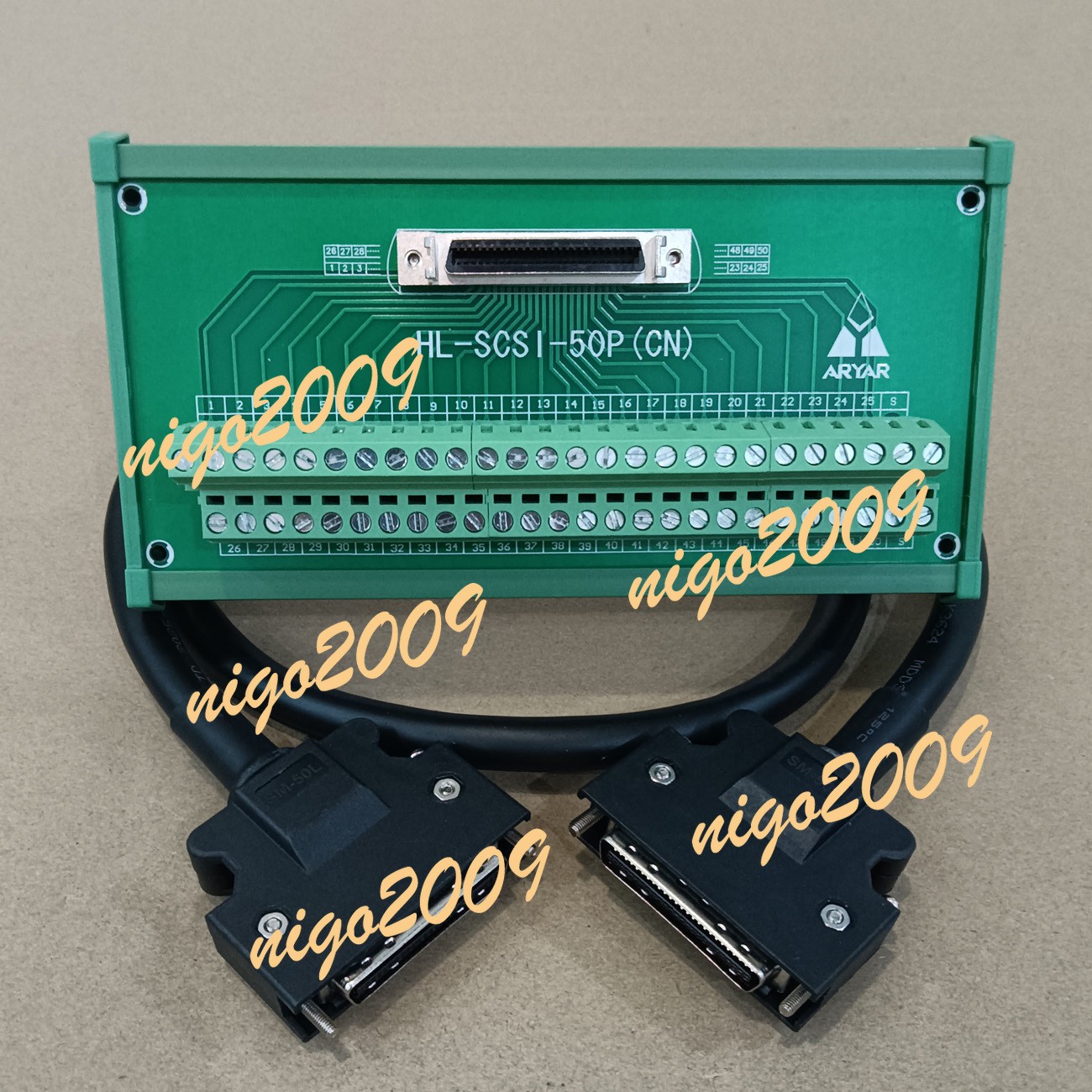 50pin terminal blocks with 1m DV0P4360 CN1 X4 cable for Panasonic AC servo drive