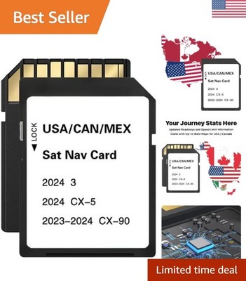 Latest North America Maps Navigation SD Card for Mazda 3 Hatch, CX-5, CX-90 32GB