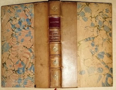 REDE ZUR WELTGESCHICHTE / BUCKEL 19. Jh. Kunsteinband Leder