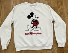 Classic Mickey Mouse Walt Disney World White Crewneck Sweatshirt M
