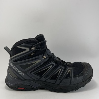 Salomon X Ultra  Wide Mid GTX Hiking Boots Mens 9 Black GORE-TEX Waterproof
