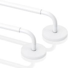 2 Pack Magnetic Curtain Rods for Metal Door, Adjustable 18 to 30 Inch Curtain Ro