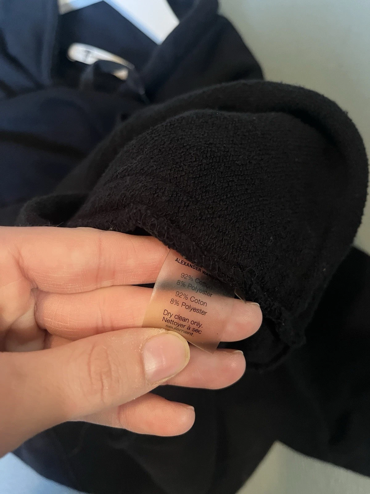 Felpa nera con cappuccio donna T By Alexander Wang taglia S