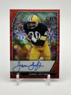 James Lofton 2026 Leaf Metal On Card Autograph Red /3 Green Bay Packers Auto