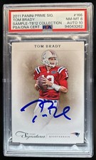 2011 Prime Signatures Tom Brady Sample TB12 Auto Autograph PSA 8 10