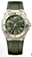 New Techno Marine Lusso Mare Men's Watch - 44mm, Olive Green (TM-225032)