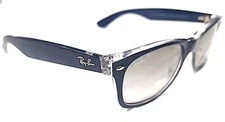 Ray Ban Rb2132 6053/M3 New Wayfarer Blue Gray Polarized Sunglasses 52/18 145
