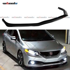For 13-15 Honda Civic 4 Door Sedan Cs Style Front Bumper Lip Spoiler Gloss Black