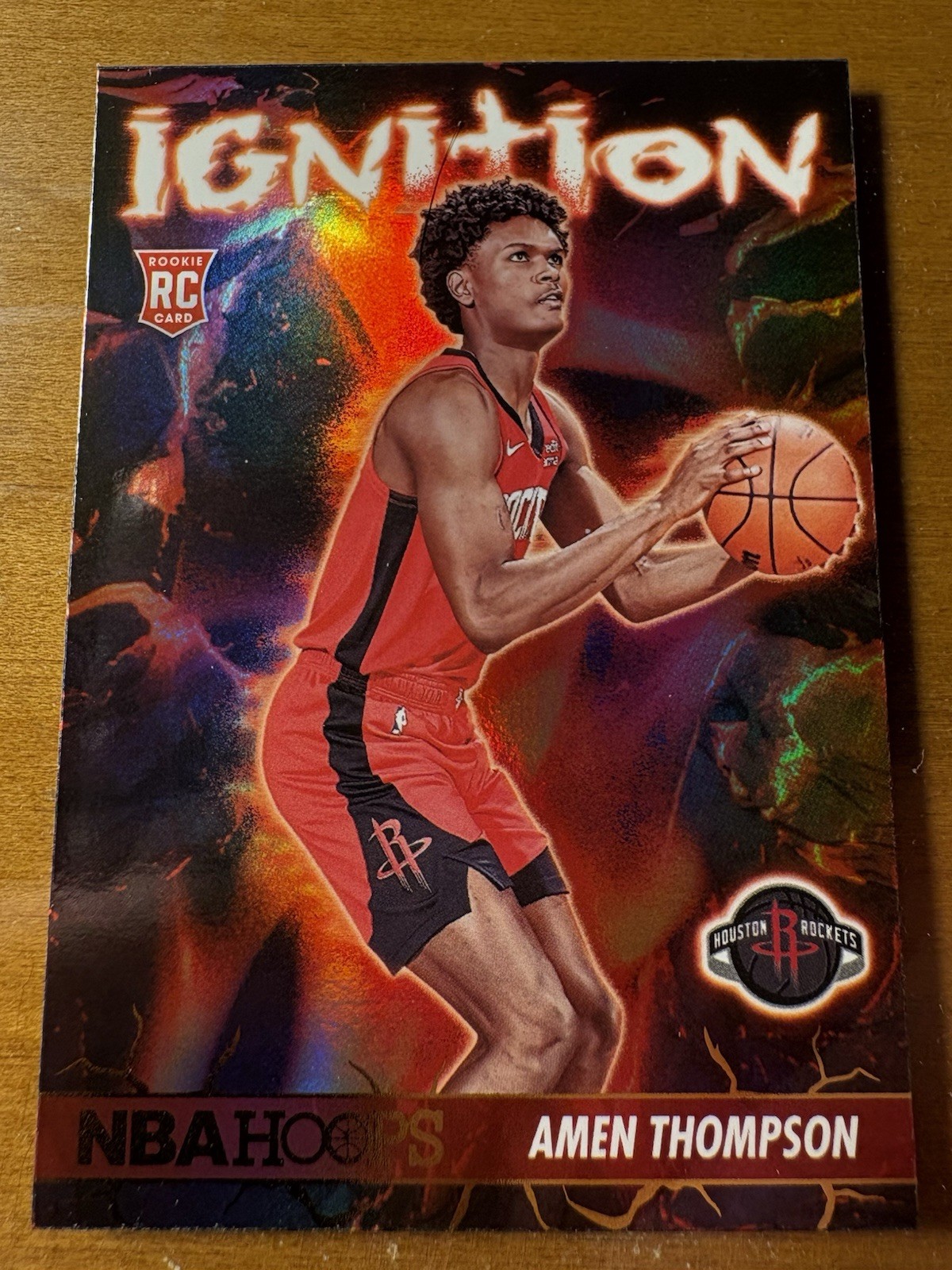 2023-24 Panini Nba Hoops Basketball Amen Thompson Ignition Holo Rookie Card
