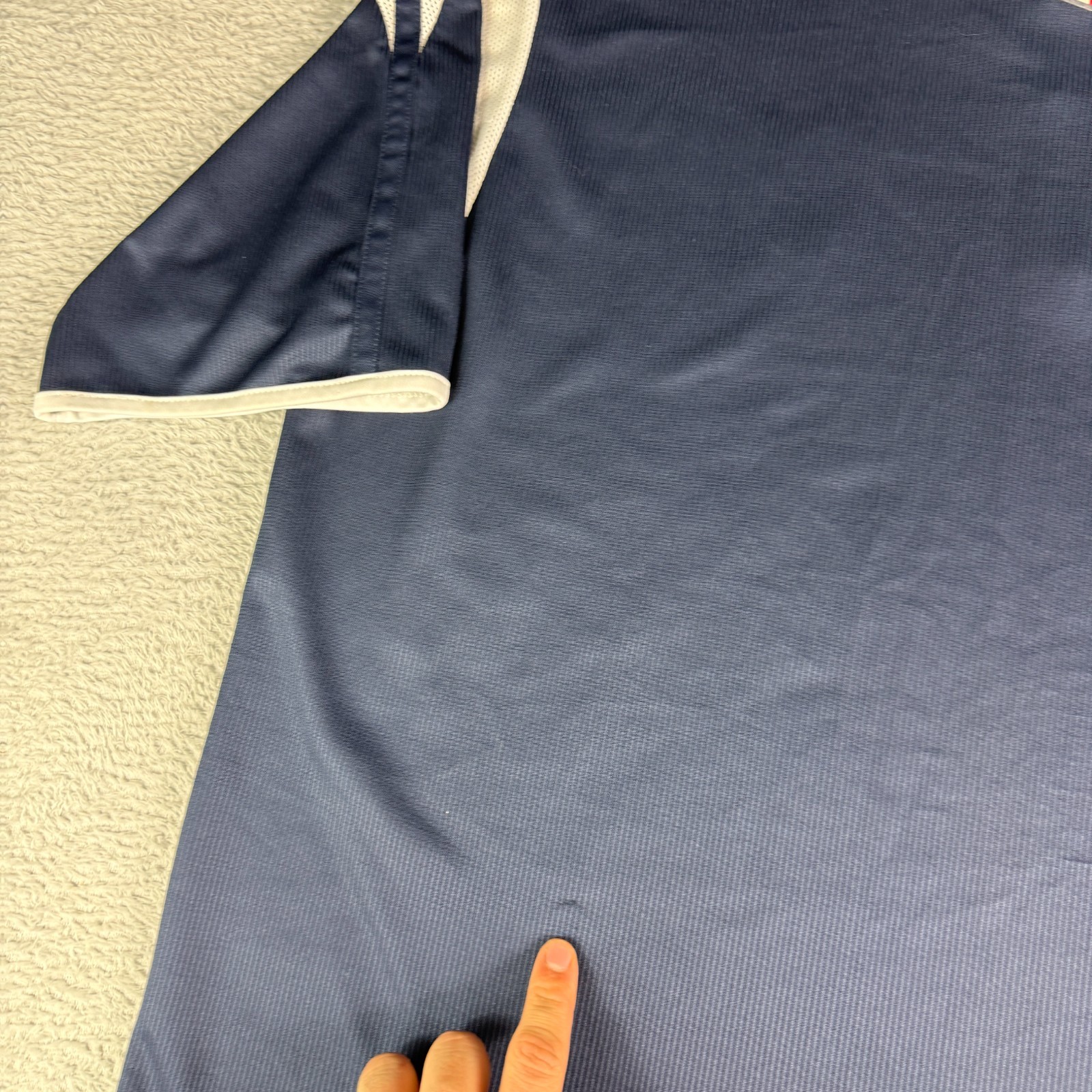 VTG Umbro England 2002/03 Navy Quarter Zip Collared XXL Training Football Shirt image 9