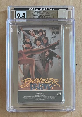 Factory Sealed Betamax CBS Fox BACHELOR PARTY (1984) CGC Pedigree Graded 9.4 A+