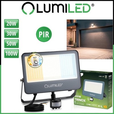 LUMILED LED Strahler mit Sensoren 20/30/50/100W CCT Fluter für Außen Garten IP65