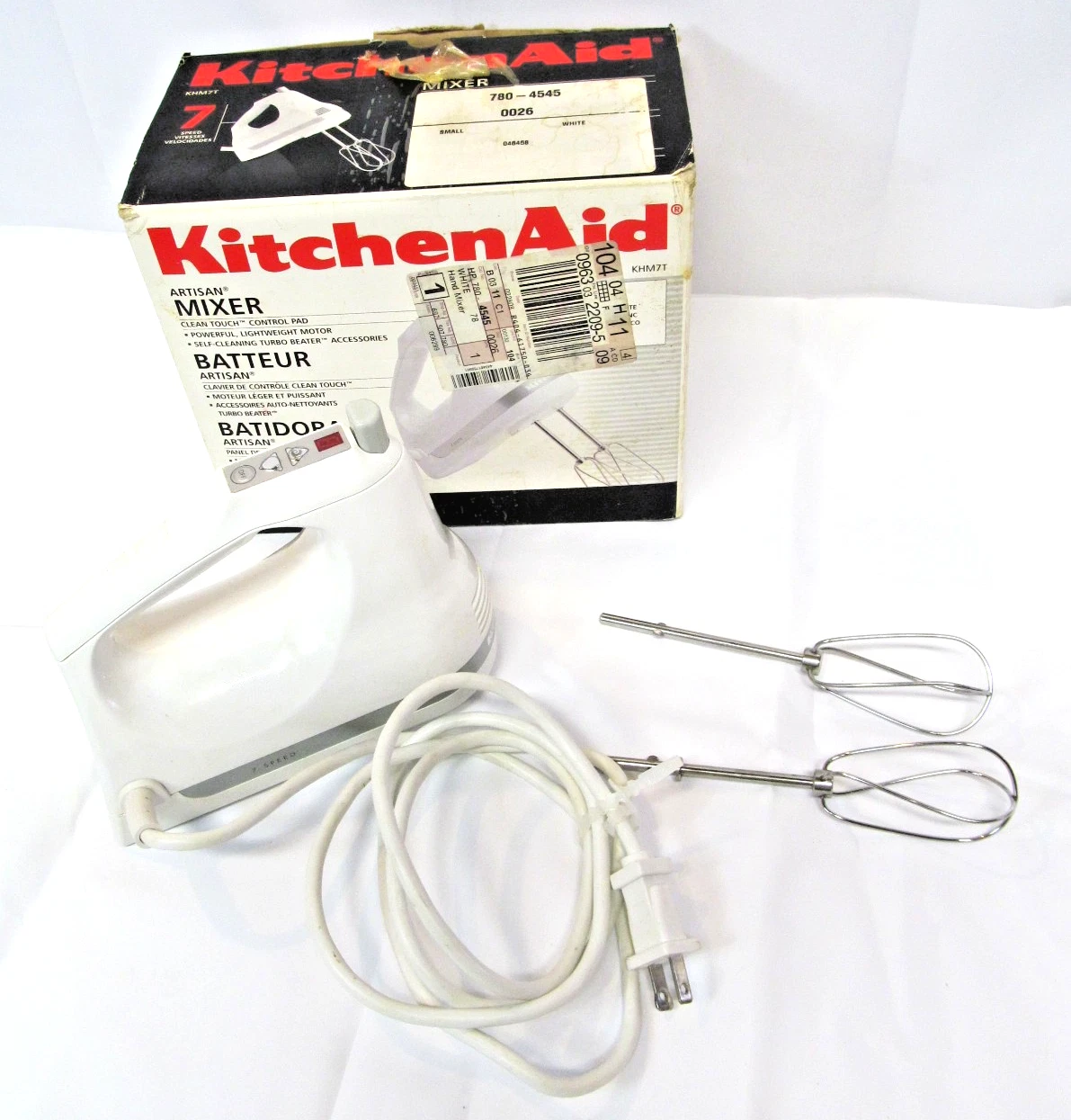 Vintage KitchenAid KHM7T 7 Speed Hand Mixer Clean Touch Digital
Opens in a new window or tab