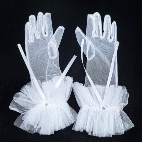 Gants de banquet résille gants de représentation de scène robe de fête - Photo 8/13