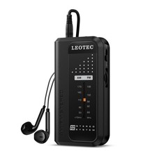 Portable Radio AM FM,Small Pocket Radios,Stereo Sound with Earphones,2 AAA Ba...