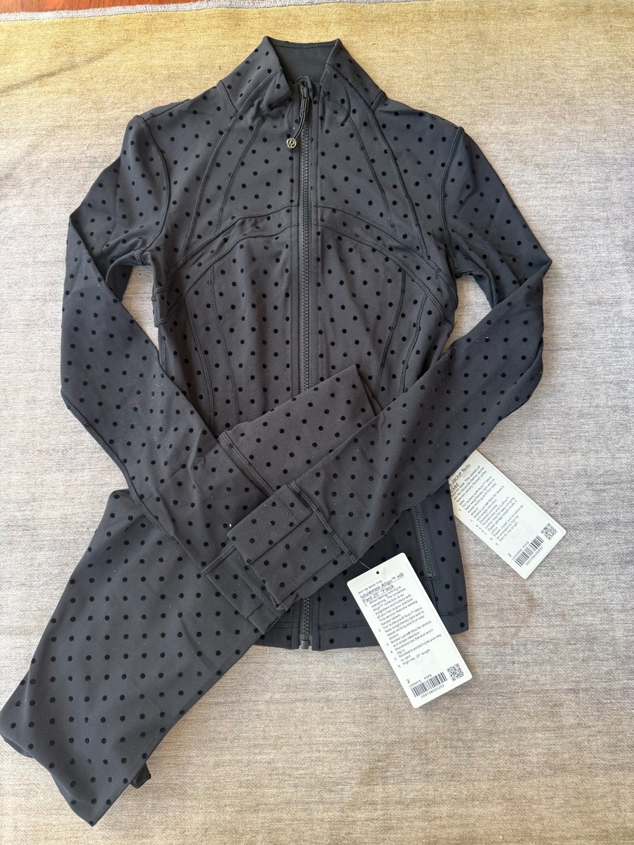 lululemon Define Jacket ドット Flocked サイズ6 NWT Lululemon Flocked Polka Dot Bundle Sz 6 Define Jacket + Align