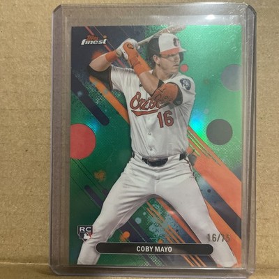 2025 Topps Finest - Common Coby Mayo #26 Green Refractor 16/75 (RC) Jersey Match