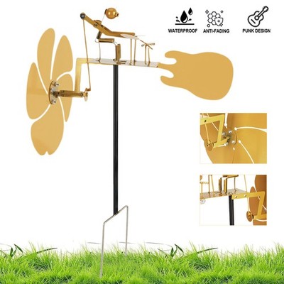 Metal Drummer Windmill Garten Metall Schlagzeuger Windspiel Windmühle Windspiel