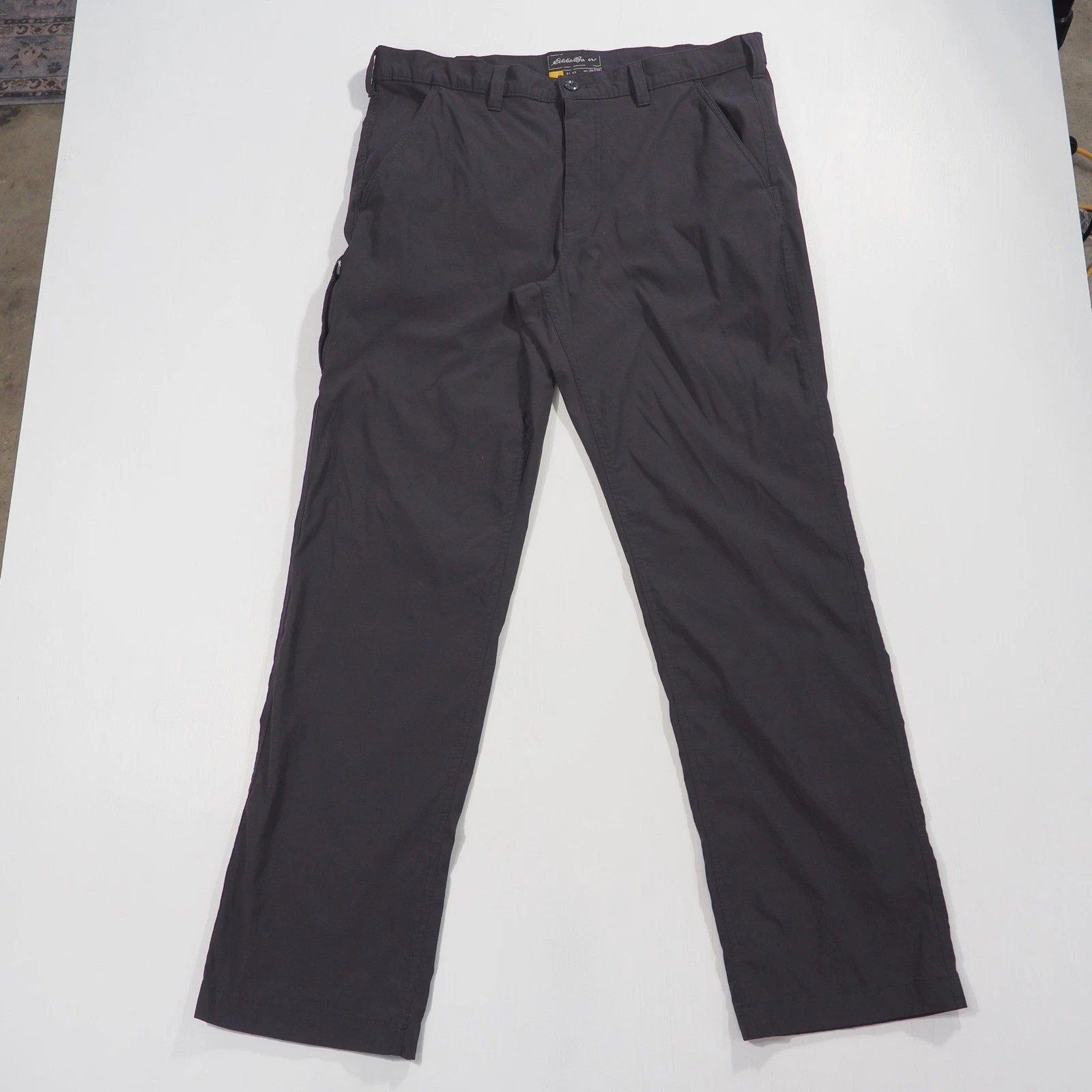 Eddie Bauer Pants Mens 38x34 Gray Hiking Performance Lightweight Outdoor