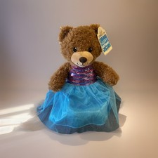 Build-A-Bear Happy Birthday Brown Teddy Bear Plush 15  Sparkle Tutu Dress