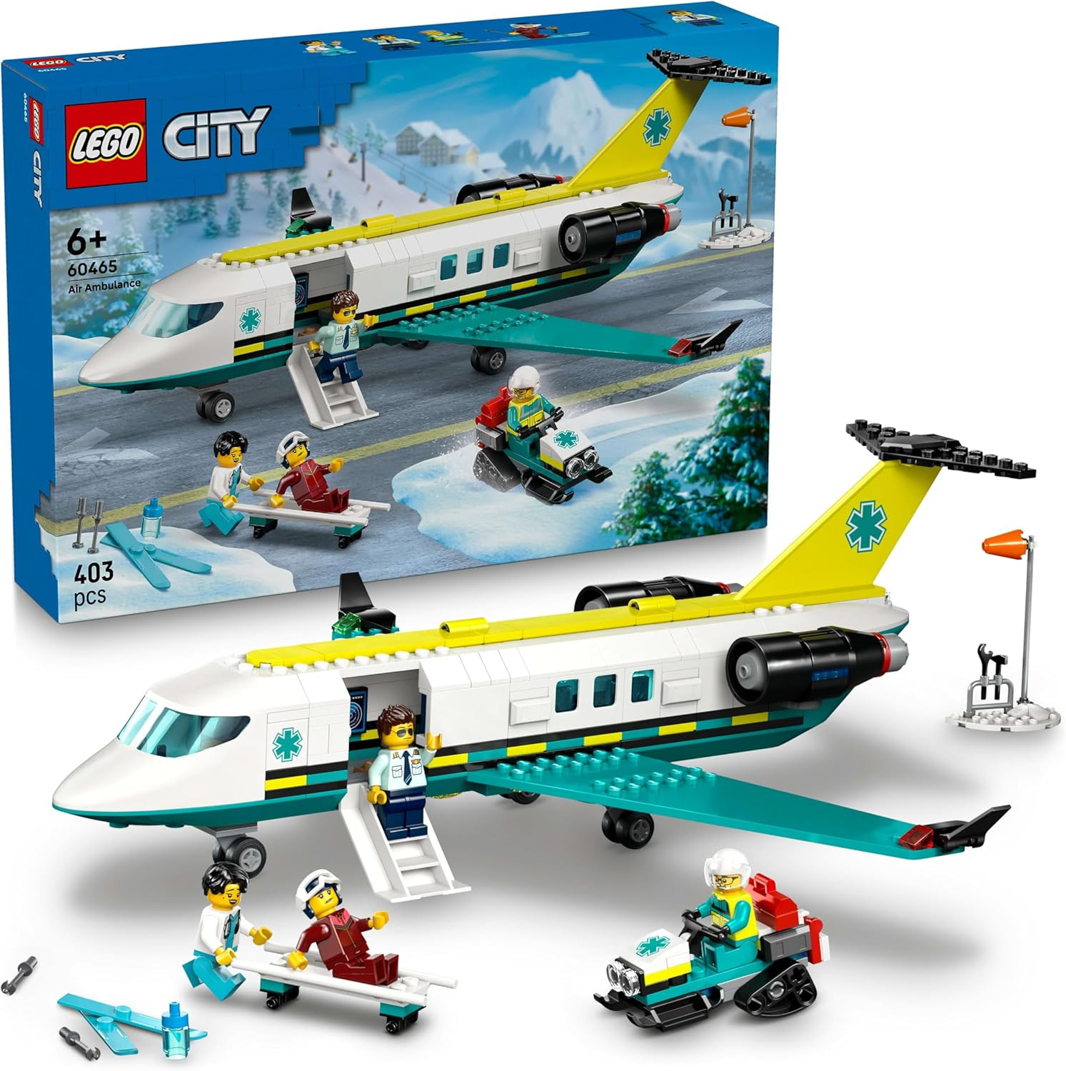 Aereo Ambulanza LEGO City 60465 - Idea Regalo Completa per Bambini 6+