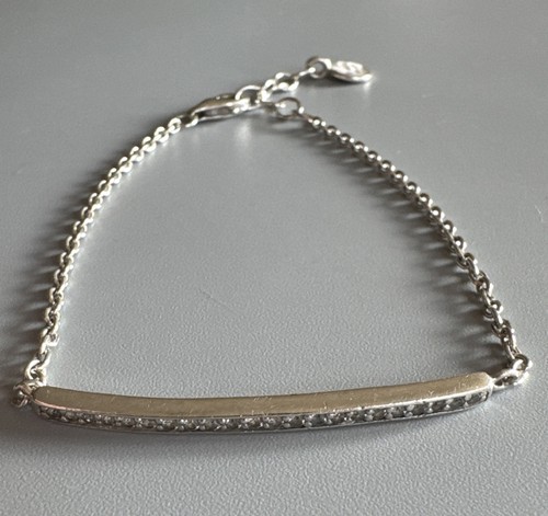 TI SENTO MILANO Sterling Silver 925 Pavé Set Cubic Zirconia Bar Chain Bracelet
