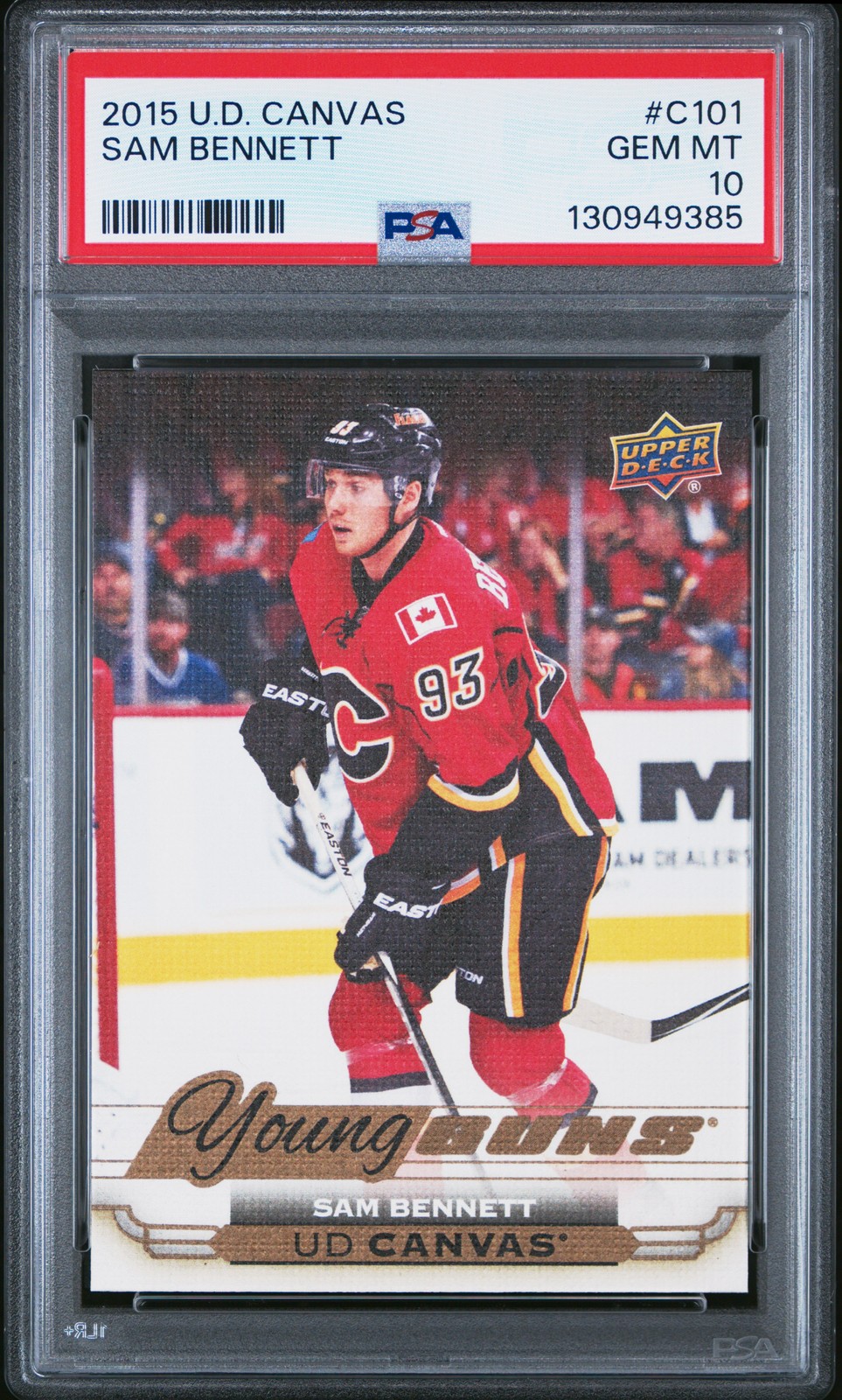 2015 Upper Deck Sam Bennett (UD Canvas-Young Guns) #C101 PSA 10 Flames (85)