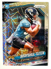 2025 Panini Prizm Bhayshul Tuten SILVER Lazer Prizm RC #305 Jaguars Rookie!